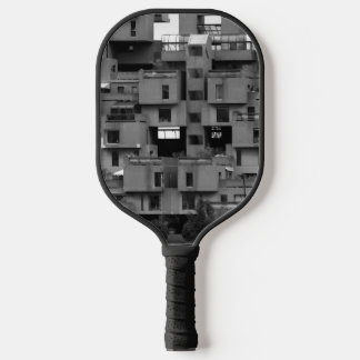 Zwart-wit architecturaal  pickleball paddle