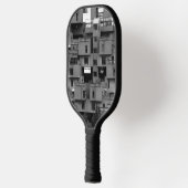 Zwart-wit architecturaal  pickleball paddle (Links)
