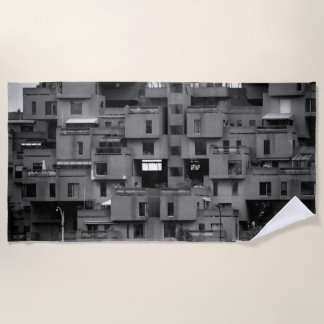 Zwart-wit architecturaal  strandlaken