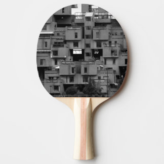 Zwart-wit architecturaal  tafeltennisbatje