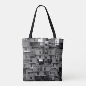 Zwart-wit architecturaal  tote bag (Achterkant)