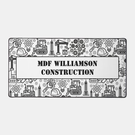 zwart-wit Architectural Blueprint Engineer Bureaumat (Voorkant)