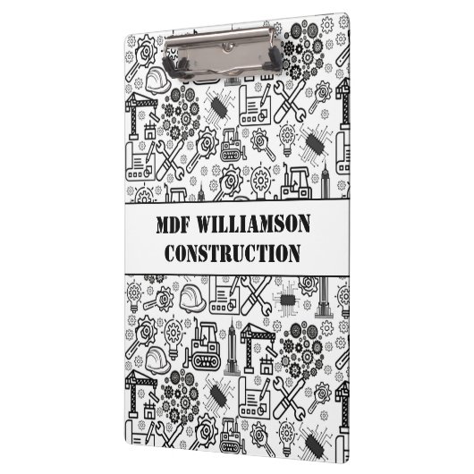 zwart-wit Architectural Blueprint Engineer Klembord (Links)