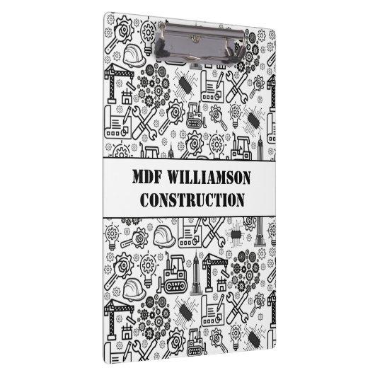 zwart-wit Architectural Blueprint Engineer Klembord (Rechts)