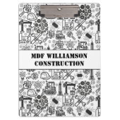 zwart-wit Architectural Blueprint Engineer Klembord (Voorkant)