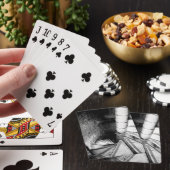 Zwart-wit architectuur klassieke speelkaarten (Insitu)