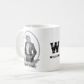  zwart wit arend illustratie ik heb gestemd Mok (Voorkant links)