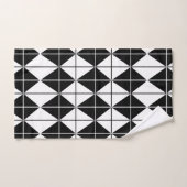 Zwart-wit Argyle Diamond geometrisch Bad Handdoek (Handdoek)