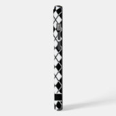 zwart-wit argyle patroon iPhone hoesje (Linkerkant)