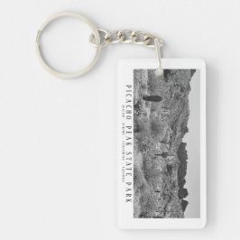 Zwart-wit Arizona Desert Gepersonaliseerd Sleutelhanger