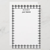Zwart-wit Art Deco Custom Briefpapier (Voorkant / Achterkant)