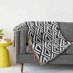 Zwart wit Art Deco Design Deken