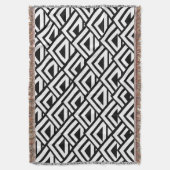 Zwart wit Art Deco Design Deken (Voorkant Verticaal)