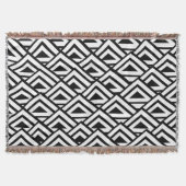 Zwart wit Art Deco Design Deken (Voorkant)