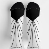 Zwart-wit Art Deco Design Sokken (Top)