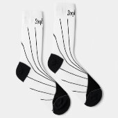 Zwart-wit Art Deco Design Sokken (Rechts)