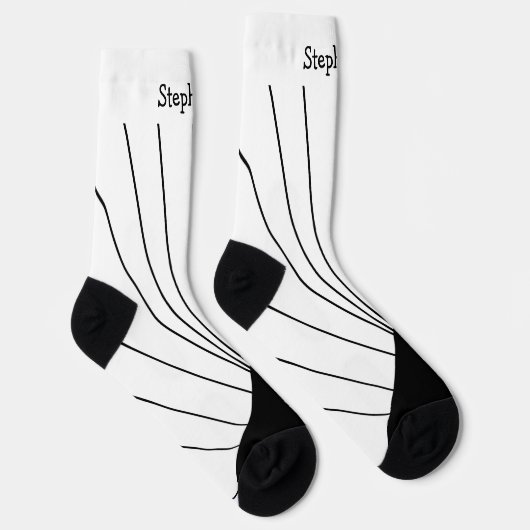 Zwart-wit Art Deco Design Sokken (Rechts)