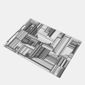 Zwart-wit Art Deco Deurmat (Schuin)