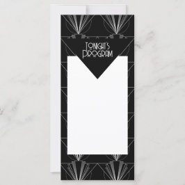 Zwart-wit Art Deco Gatsby-programma