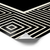 Zwart-wit Art Deco Geïnspireerd Welkomstbord Perfect Poster (Hoek)