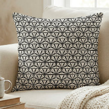 Zwart-wit art deco geometrisch patroon