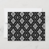 Zwart-wit Art Deco kader trouwkaart Save The Date (Achterkant)