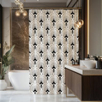 Zwart-wit art-deco naadloos patroon