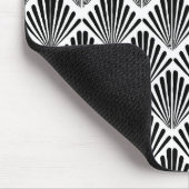 Zwart-wit art deco naadloos patroon muismat (Hoek)