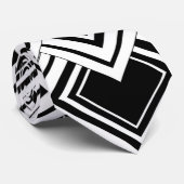 Zwart-wit Art Deco-ontwerp Stropdas (Opgerold)