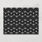 Zwart-wit Art Deco Patroon Briefkaart (Voorkant)