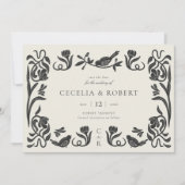 Zwart-wit Art Deco Save the Date (Voorkant)