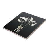 Zwart-wit Art Deco stijl Tegeltje (Zijkant)