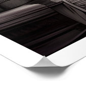 Zwart-wit art Deco-trappen naar waar? Poster (Hoek)