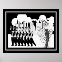 Zwart-wit, Art Deco uit 1920, Showtime