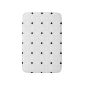 Zwart-wit Art Deco vierkant patroon Badmat (Voorkant Verticaal)