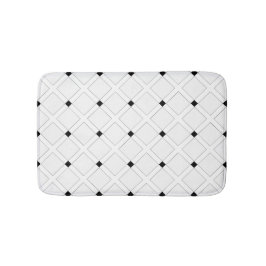 Zwart-wit Art Deco vierkant patroon Badmat