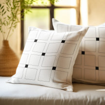 Zwart-wit Art Deco vierkant patroon