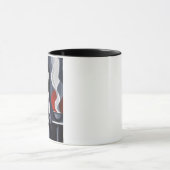 Zwart-wit Art Deco-vrouw Mok (Midden)