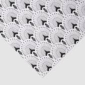 Zwart-wit art-decopatroon tissuepapier (Detail)