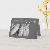 Zwart-wit Art Foto Condoleance Kaart (Gele Bloem)