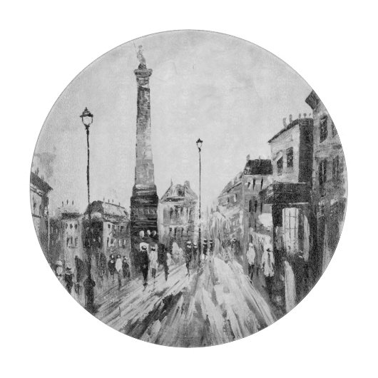 Zwart-wit artistieke schilderijen. snijplank (Voorkant)