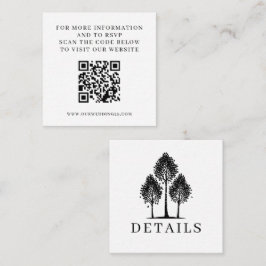 Zwart & Wit Aspen Boom Trouw QR Informatiekaartje