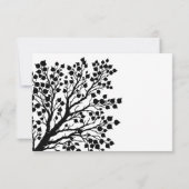 Zwart & Wit Aspen Bruiloft RSVP Kaartje (Achterkant)