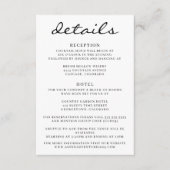 Zwart-wit Aspen Tree Wedding Informatiekaartje (Voorkant)