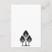 Zwart-wit Aspen Tree Wedding Informatiekaartje (Achterkant)