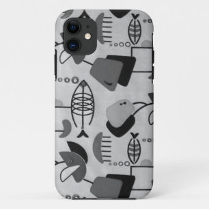 Zwart-wit atoompatroon iPhone 5/5S Hoesje