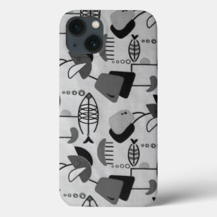 Zwart-wit atoompatroon iPhone 6 Hoesje