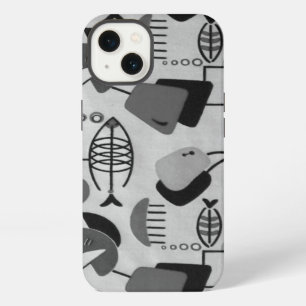 Zwart-wit atoompatroon iPhone 6 Hoesje iPhone 13 Hoesje