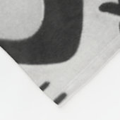Zwart-wit atoompatroontapijt fleece deken (Hoek)