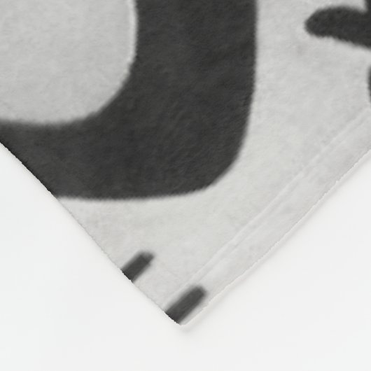 Zwart-wit atoompatroontapijt fleece deken (Hoek)